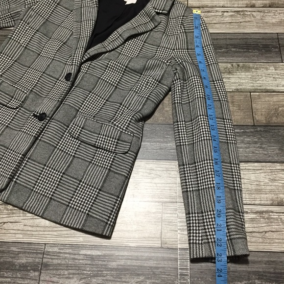 Gap Plaid Blazer Women’s 2P Black White 2 Button Business Casual Career. - Picture 3 of 11